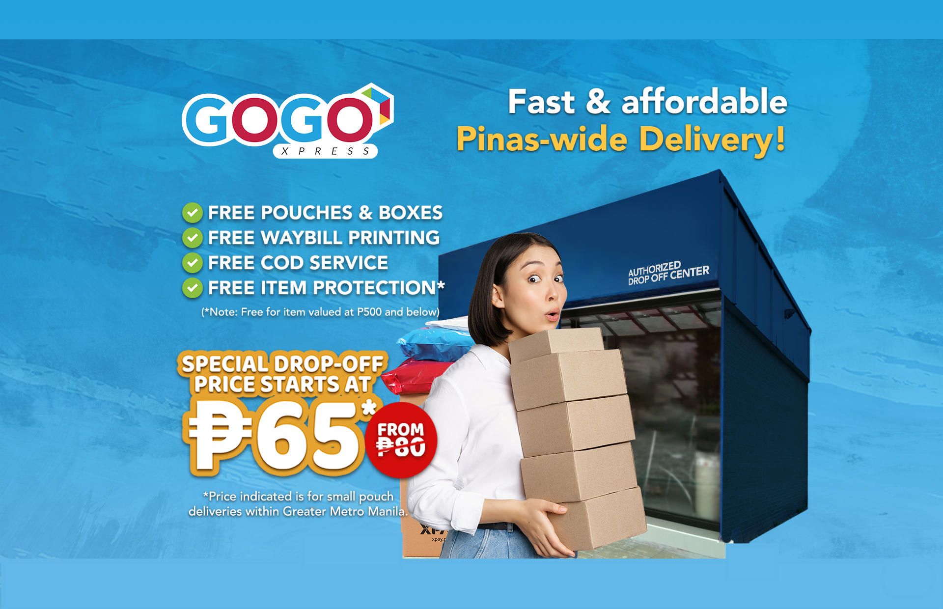 Special Pricing For Drop Off Deliveries GoGo Xpress